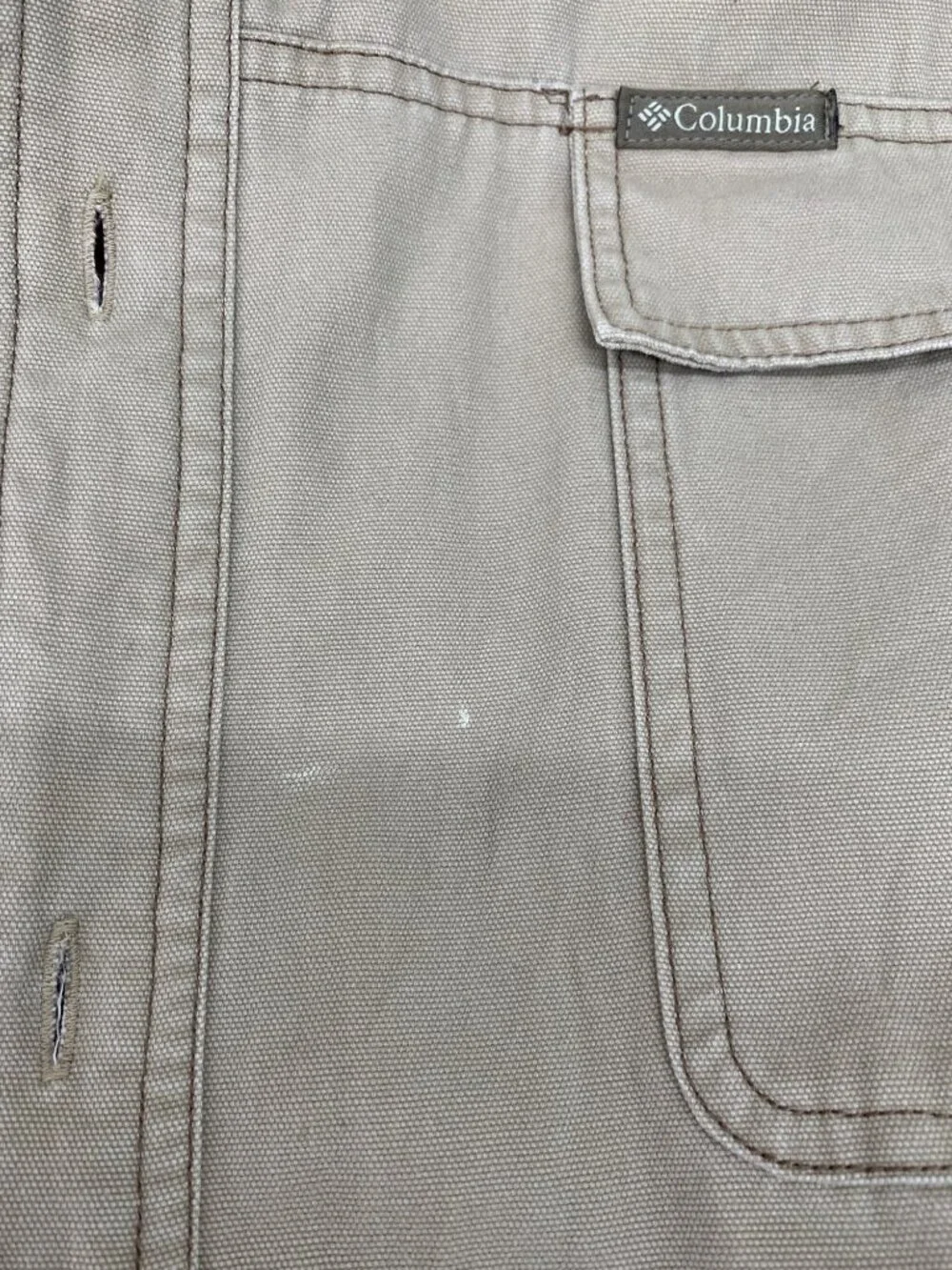 Columbia Canvas Fleece-Lined Shirt Jacket With Corduroy Collar 3XT Mens Tall